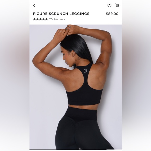 Bombshell Sportswear Black Figure Scrunch Leggings - Picture 3 of 7